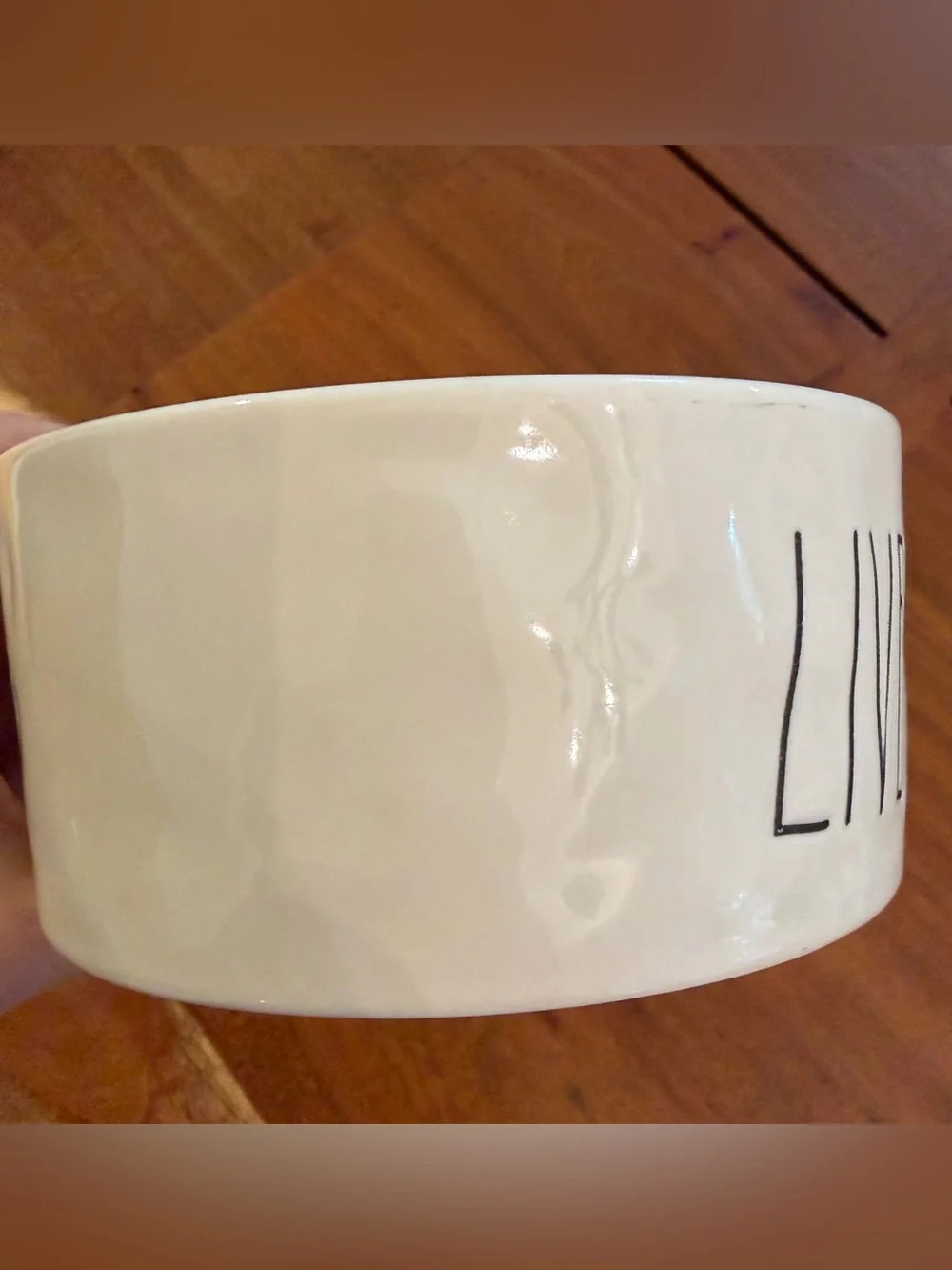 Rae Dunn “LIVE LOVE BARK” Ceramic Pet Dog Bowl Artisan Collection Farmhouse 6”